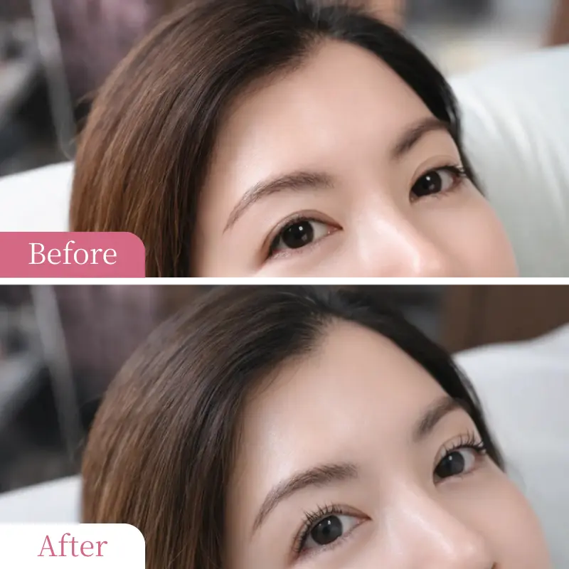 上がるまつ毛モデル